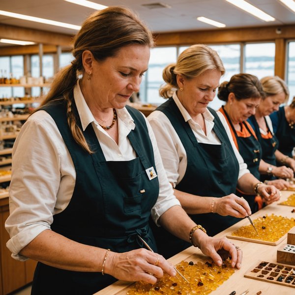 Quelle croisière propose des ateliers de fabrication de bijoux en ambre en Europe de l'Est?